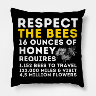 S2 Beekeeping Beekeeper Bee Bees Beehive Honeybees Apiary Apiculture (128) Pillow