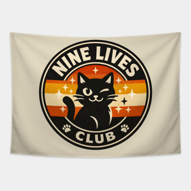 NINE LIVES CLUB Tapestry by Cataura