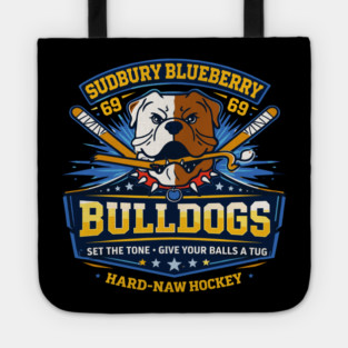 Shoresy Hoodie Merch - Hockey Jersey Sudbury Blueberry Bulldogs Tote