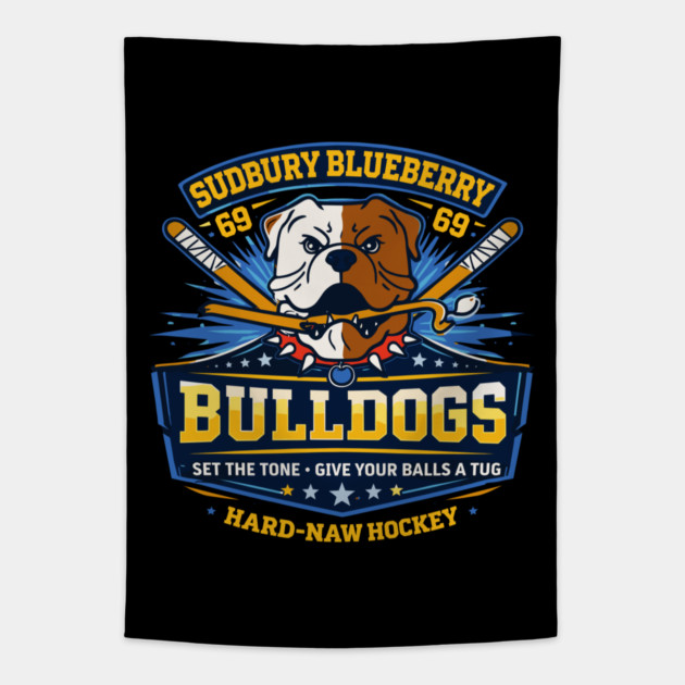 Shoresy Hoodie Merch - Hockey Jersey Sudbury Blueberry Bulldogs Tapestry by celestial_artworks