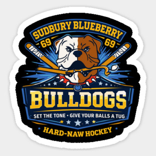 Shoresy Hoodie Merch - Hockey Jersey Sudbury Blueberry Bulldogs Sticker