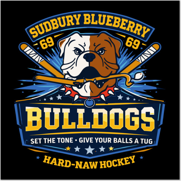 Shoresy Hoodie Merch - Hockey Jersey Sudbury Blueberry Bulldogs Wall Art by celestial_artworks