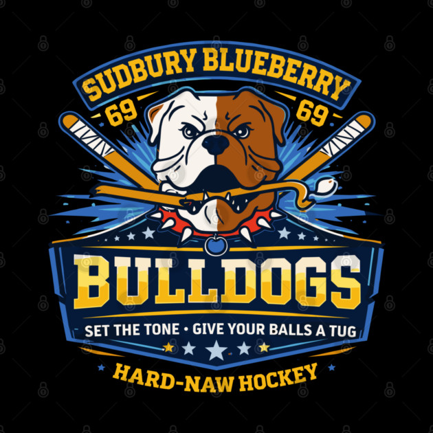 Shoresy Hoodie Merch - Hockey Jersey Sudbury Blueberry Bulldogs by celestial_artworks