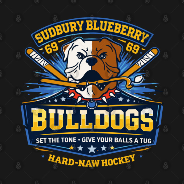 Shoresy Hoodie Merch - Hockey Jersey Sudbury Blueberry Bulldogs by celestial_artworks