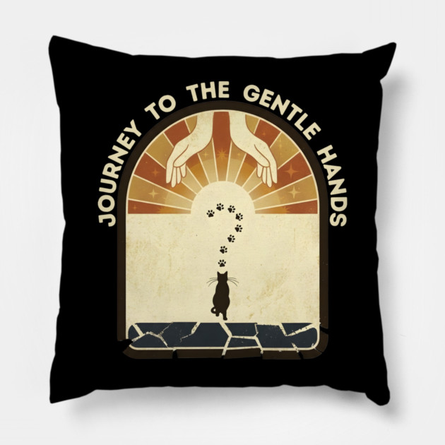 JOURNEY TO THE GENTLE HANDS Pillow by Cataura