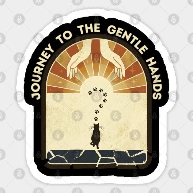JOURNEY TO THE GENTLE HANDS Sticker by Cataura