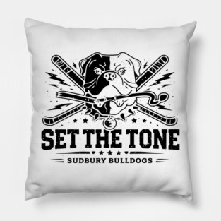 Shoresy Hoodie Merch - Hockey Jersey Sudbury Blueberry Bulldogs Pillow