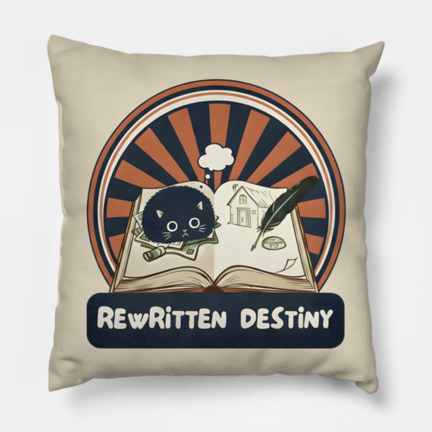 REWRITTEN DESTINY Pillow by Cataura