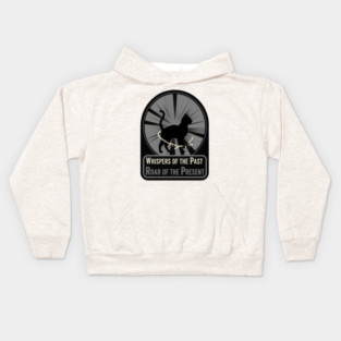 WHISPERS OF THE PAST. ROAR OF THE PRESENT. Kids Hoodie