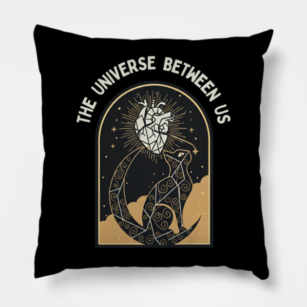 THE UNIVERSE BETWEEN US Pillow by Cataura