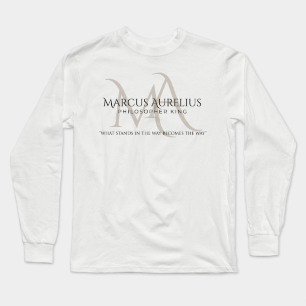 Marcus Aurelius Philosopher King Long Sleeve T-Shirt by Jerry