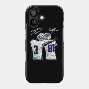 Texas Football Duo - Brandon & CeeDee Celebration Blue & Silver Art Phone Case