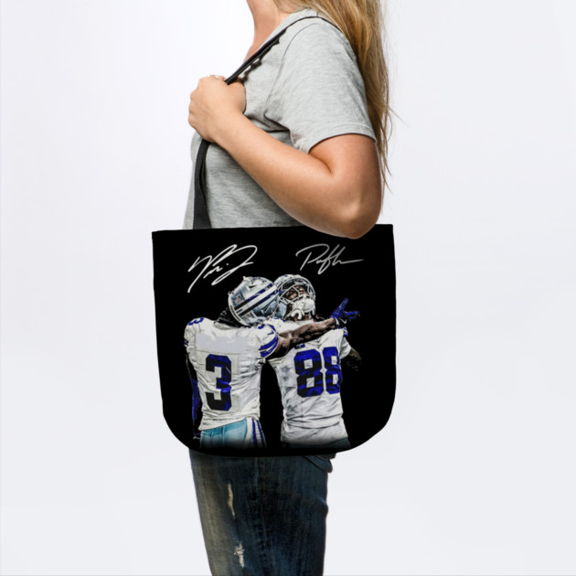 Texas Football Duo - Brandon & CeeDee Celebration Blue & Silver Art by dtr_art