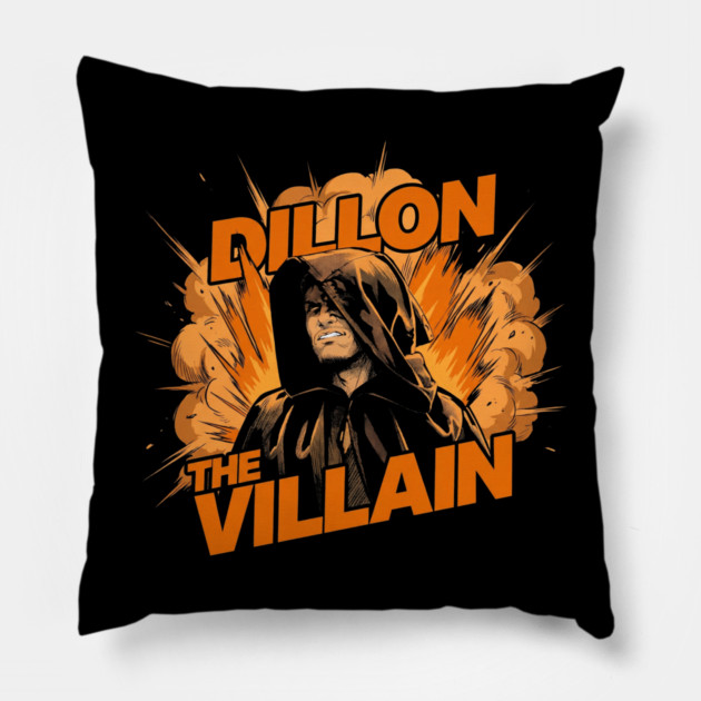 Dillon The Villain - Distressed Basketball Anti-Hero Pro Sports Design Pillow by dtr_art