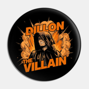 Dillon The Villain - Distressed Basketball Anti-Hero Pro Sports Design Pin