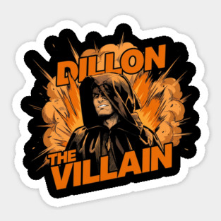 Dillon The Villain - Distressed Basketball Anti-Hero Pro Sports Design Sticker