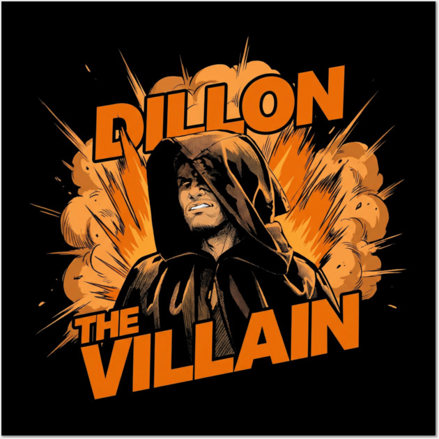 Dillon The Villain - Distressed Basketball Anti-Hero Pro Sports Design Wall Art by dtr_art