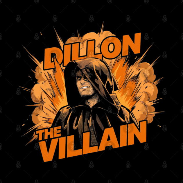 Dillon The Villain - Distressed Basketball Anti-Hero Pro Sports Design by dtr_art