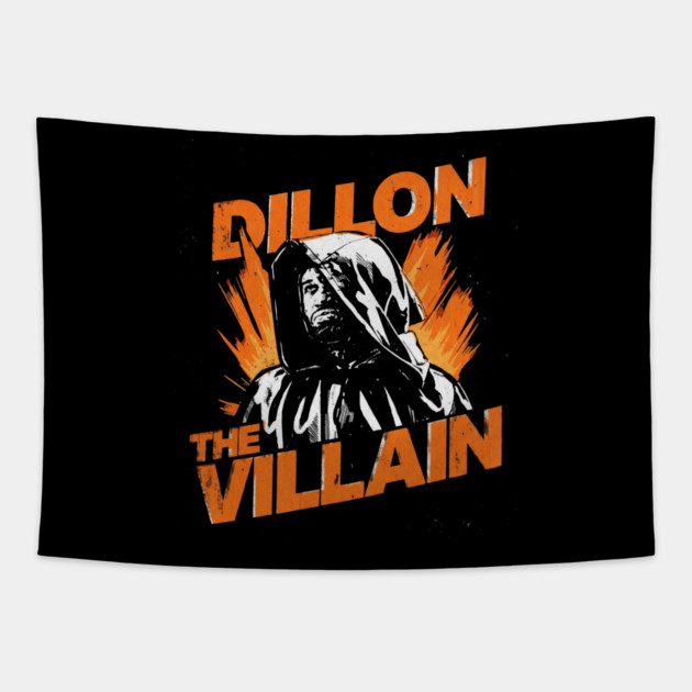 Dillon The Villain - Distressed Basketball Anti-Hero Pro Sports Design Tapestry by dtr_art