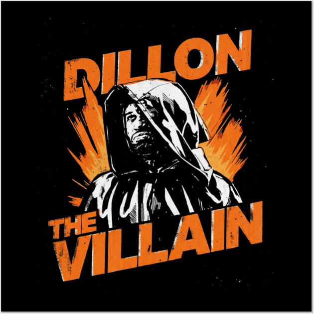 Dillon The Villain - Distressed Basketball Anti-Hero Pro Sports Design Wall Art by dtr_art