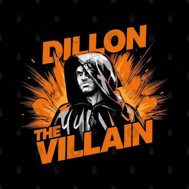 Dillon The Villain - Distressed Basketball Anti-Hero Pro Sports Design by dtr_art