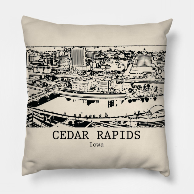 Cedar Rapids - Iowa Pillow by Lakeric