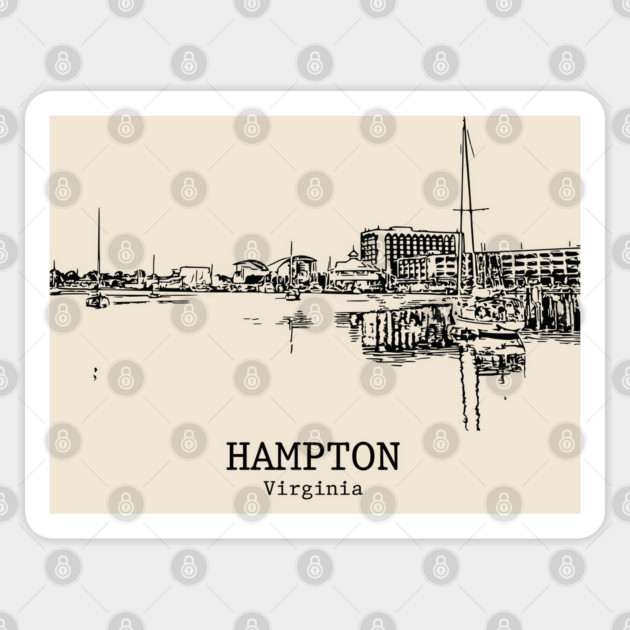Hampton - Virginia Sticker by Lakeric