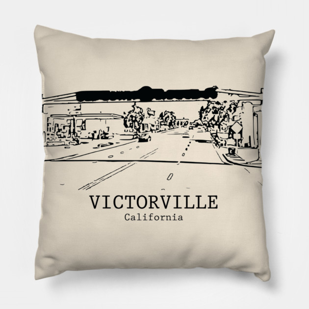 Victorville - California Pillow by Lakeric