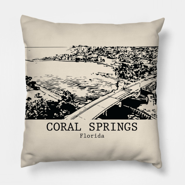 Coral Springs - Florida Pillow by Lakeric