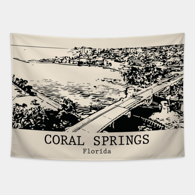 Coral Springs - Florida Tapestry by Lakeric