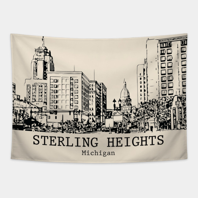 Sterling Heights - Michigan Tapestry by Lakeric