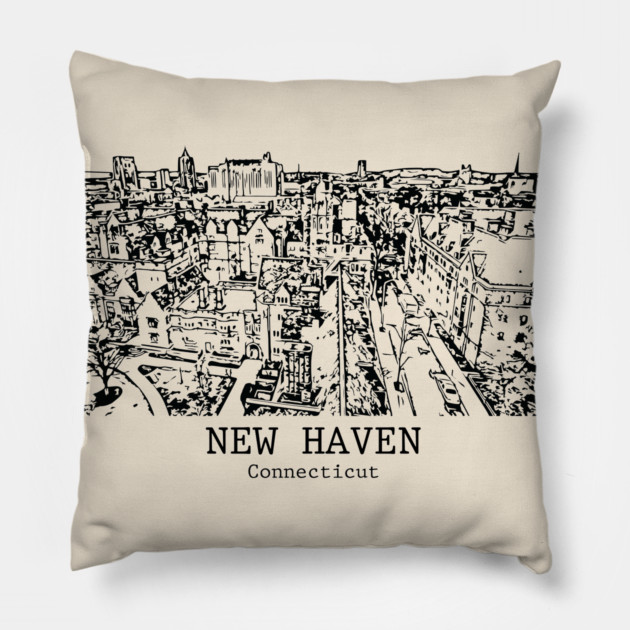 New Haven - Connecticut Pillow by Lakeric