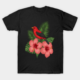 Scarlet Tanager Forest Songbird T-Shirt
