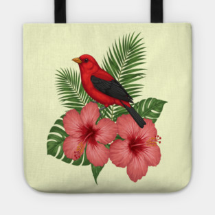 Scarlet Tanager Forest Songbird Tote