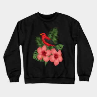 Scarlet Tanager Forest Songbird Crewneck Sweatshirt