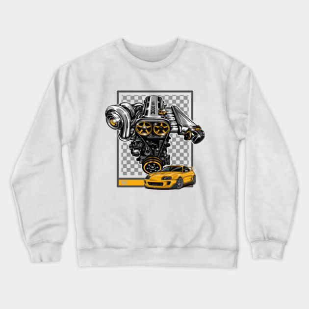TOYOTA SUPRA ENGINE Crewneck Sweatshirt by monsalveautos