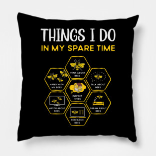 S2 Beekeeping Beekeeper Bee Bees Beehive Honeybees Apiary Apiculture (22) Pillow