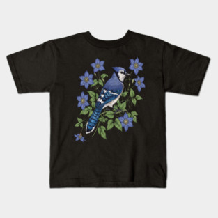 Blue Jay Woodland Songbird Kids T-Shirt