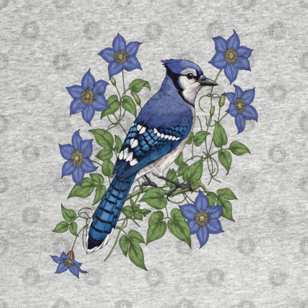 Blue Jay Woodland Songbird by BirdsnStuff