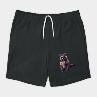 raccoon-drinking-iced-coffee Shorts