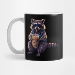 raccoon-drinking-iced-coffee Mug