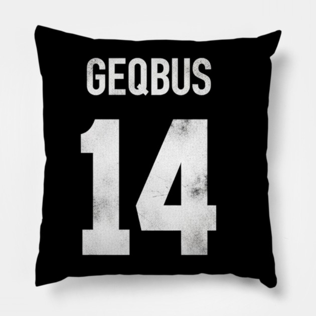 Sam Darnold #14 "GEQBUS" Super Bowl LX Champion Vintage Graphic Tee – The Redemption Edition Pillow by dtr_art