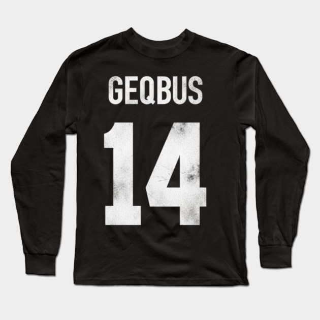 Sam Darnold #14 "GEQBUS" Super Bowl LX Champion Vintage Graphic Tee – The Redemption Edition Long Sleeve T-Shirt by dtr_art
