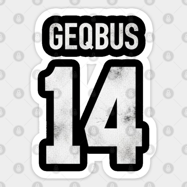 Sam Darnold #14 "GEQBUS" Super Bowl LX Champion Vintage Graphic Tee – The Redemption Edition Sticker by dtr_art