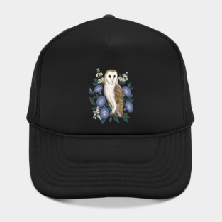 Barn Owl Woodland Floral Design Hat