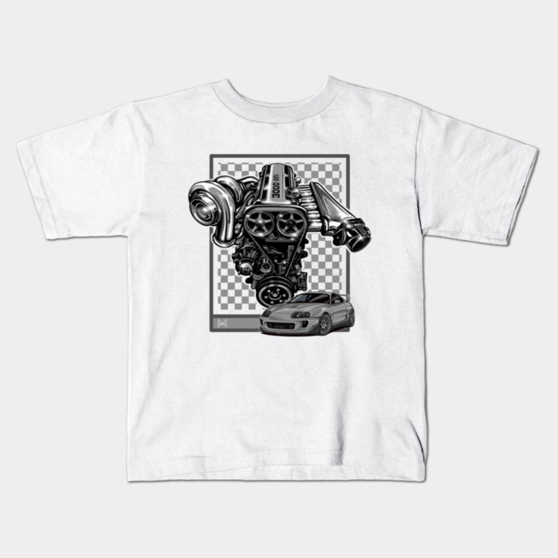 TOYOTA SUPRA TURBO Kids T-Shirt by monsalveautos