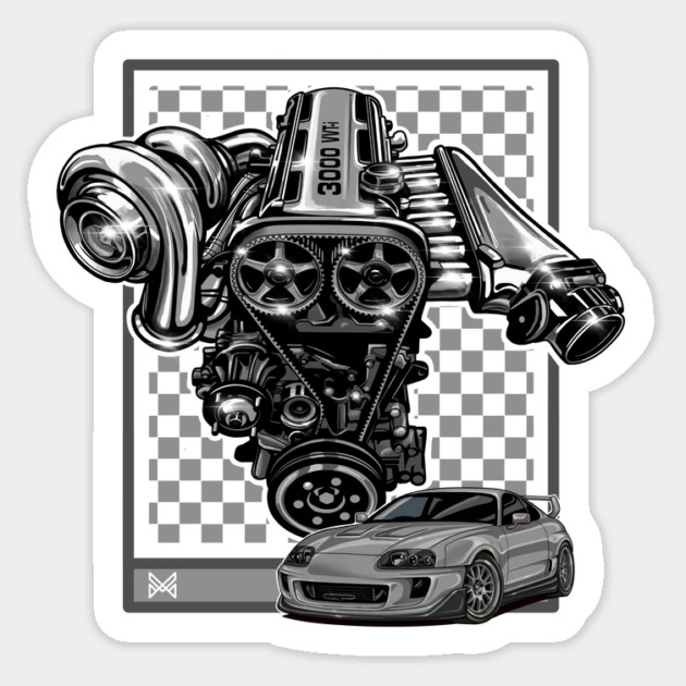 TOYOTA SUPRA TURBO Sticker by monsalveautos