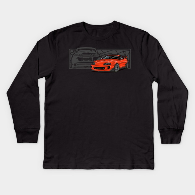 TOYOTA SUPRA MK4 Kids Long Sleeve T-Shirt by monsalveautos