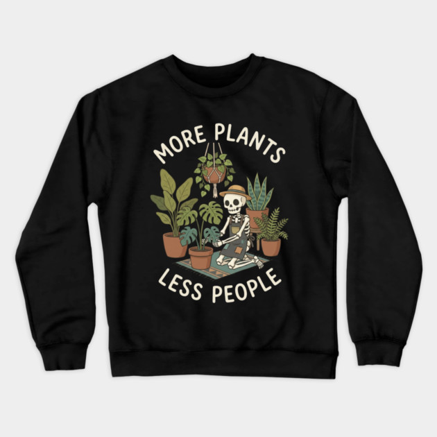 more-plants-less-people Crewneck Sweatshirt by Creatifly Graphic Tees
