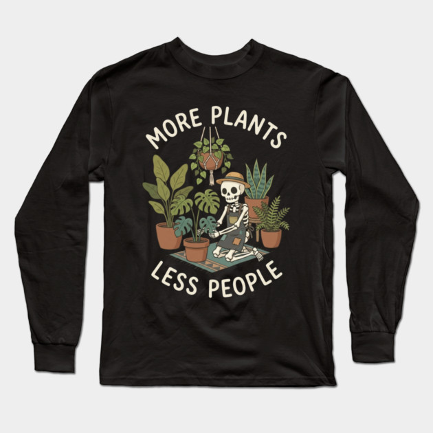 more-plants-less-people Long Sleeve T-Shirt by Creatifly Graphic Tees